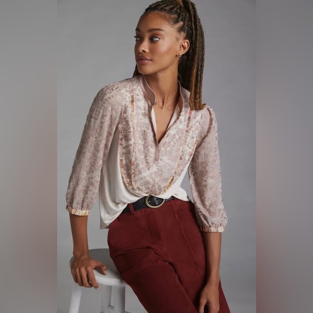 NWT Anthropologie Tiny embroidered blouse